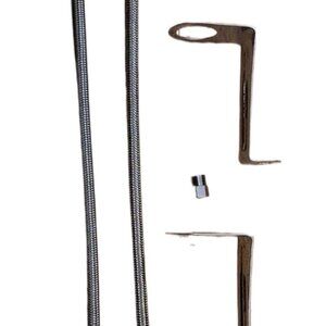 Two Dicor 12.5" Stainless Steel Braided Tire Inflation Hoses w/ Valves NIP